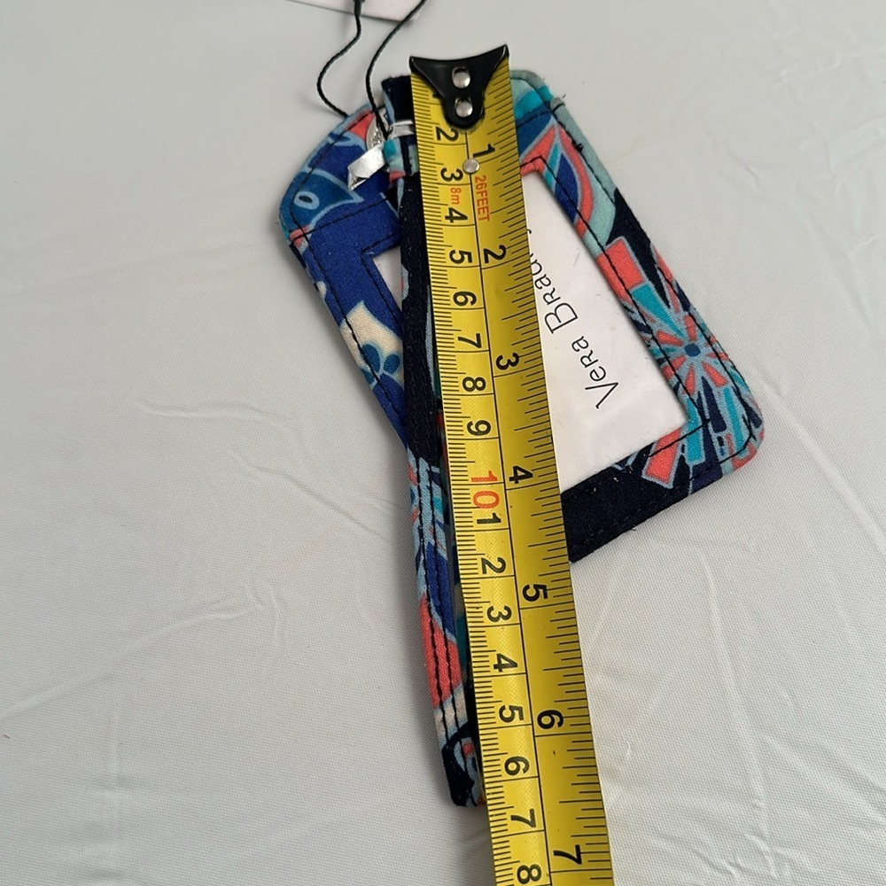 Vera Bradley Lotus Flower Swirl multicolor fabric luggage ID tag - Picture 4 of 4